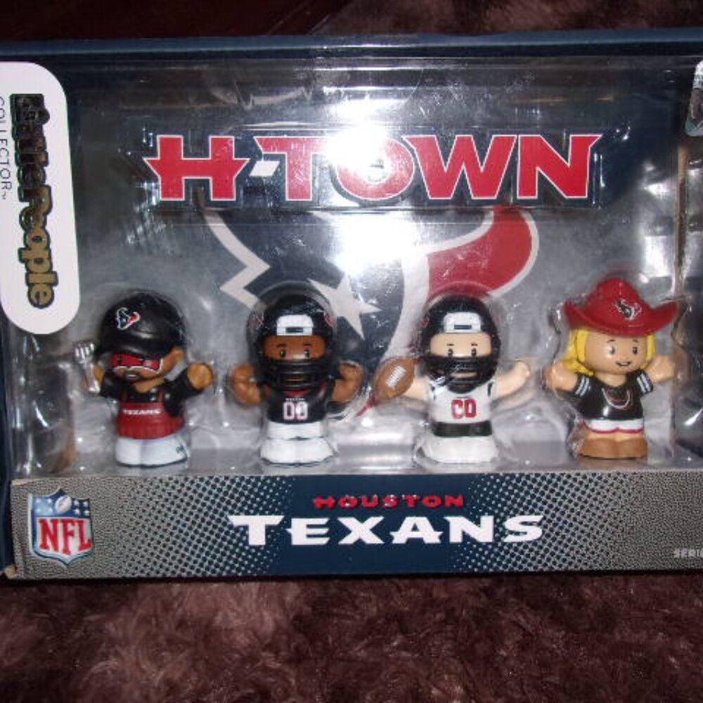 Fisher Price Little People x NFL Collector Houston Texans Figure 4-Pack New